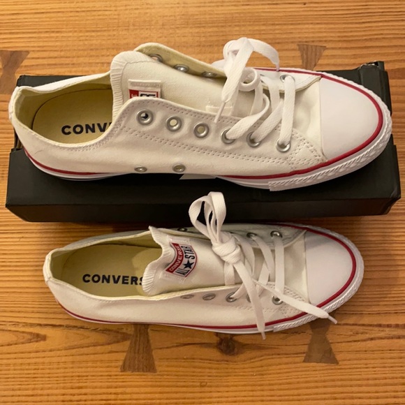 Converse Shoes - Converse, All—Stars, White Low-Top, W size 9.5